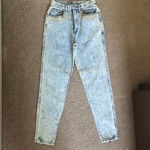 Vintage high waisted acid wash jeans
